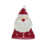 Plato Servidor Cerámica Diseño Santa