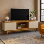 Rack para Tv Miami Café y Blanco 200x40x60 Cm - Z