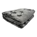 Set de Cubrecama Acolchado Gris Diseño Balones Imperial 2 Pzas