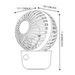 Mini Ventilador Oscilante Multicolor
