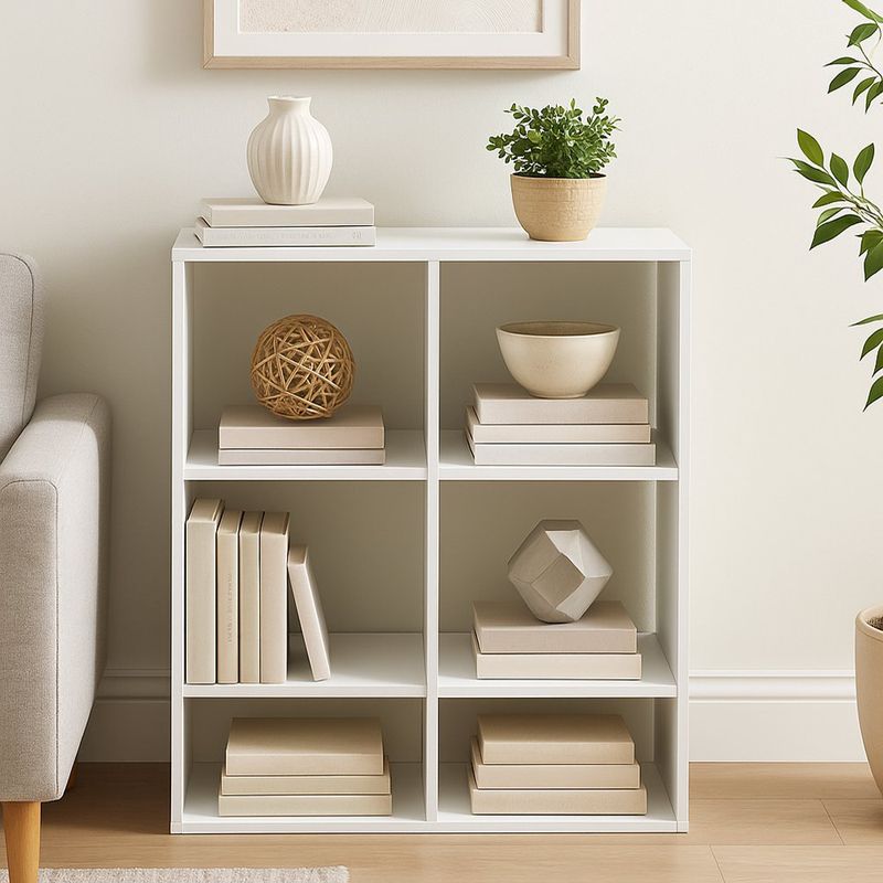 Cubo de 6 Espacios Melamina Blanco