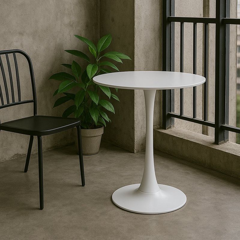 Mesa Redonda Blanca 60 Cm