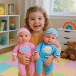 Bebés Gemelos con Accesorios 31 Cm