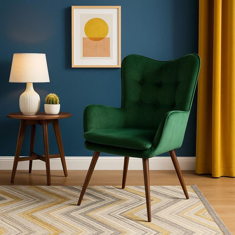 Silla Kas Verde de Descanso Estilo Moderno