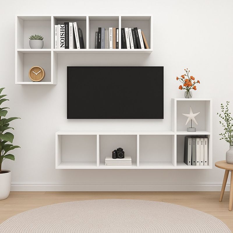 Cubo de Almacenamiento en Melamina Blanco