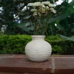 Florero Decorativo Texturizado Color Tierra