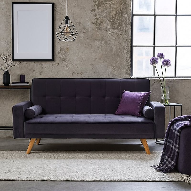 Sofa-Cama-con-Apoya-Brazos-Gris---Z