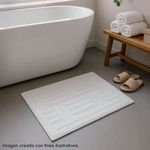 Alfombra para Baño Blanco 40x70 Cm