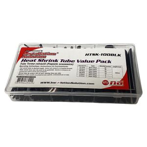 Set de Tubo Termoencogible Negro 100 Pzas