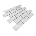 Malla Decorativa Subway Blanco 29.1 x 29.6 Cm