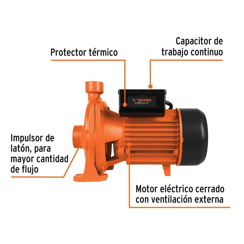 Bomba Centrífuga 2hp 42 M altura 190 Lts/Min