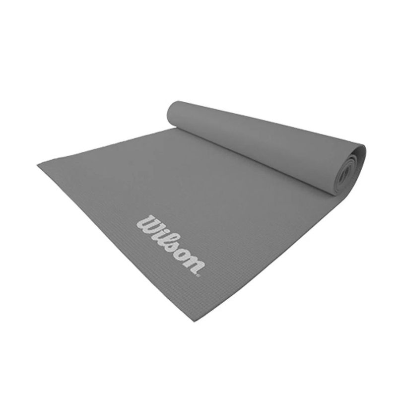Mat de Yoga Wilson de 3 mm para Entrenamiento y Ejercicios Color Gris