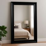 Espejo de Pared Rectangular 76 x 106 cm Marco Negro