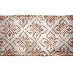 Listón Navideño Decorado de 2.5 plg x 10 yardas Color Rosado y Dorado