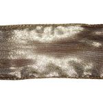 Listón Navideño Metálico de 2.5 plg x 10 yardas Color Dorado