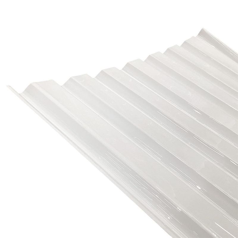 Lámina Acrílica I-101 Blanca 14 Pies Perfil Trapezoidal