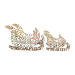 Set de 2 Trineos Decorativos Tornasol