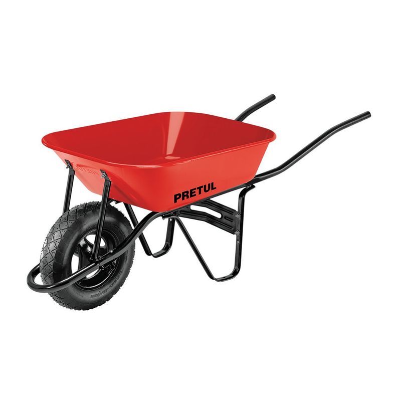 Carretilla Roja con Llanta Neumática 3.5 Pies³