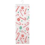 Manta Throw Blanca con Diseño Bastones 127x178 Cm