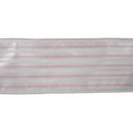 Listón Blanco con Líneas Rosa
