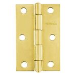 Bisagra Rectangular de Acero con Acabado Dorado de 3 plg