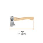 Hacha Cazadora 1 1/4 Lb con Mango de Hickory 14 plg