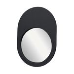 Espejo de Pared Ovalado de Madera Negro