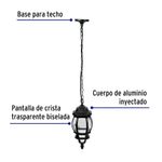 Farol Colgante Base E27 para Exterior Negro