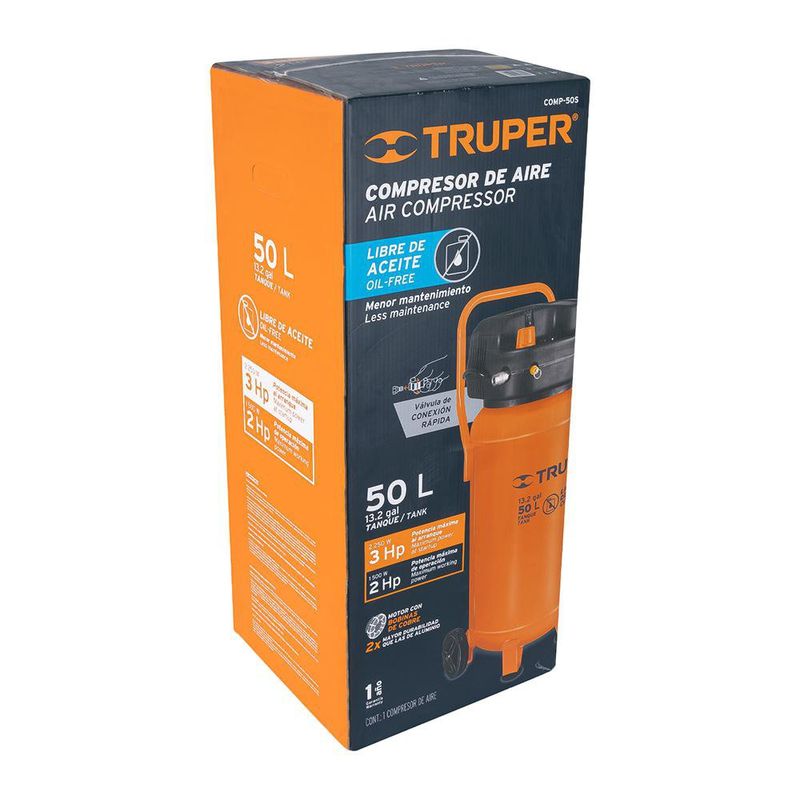Compresor de Aire Libre de Aceite 50 L
