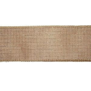 Listón Navideño Yute de 2.5 plg x 10 yardas Color Café Claro
