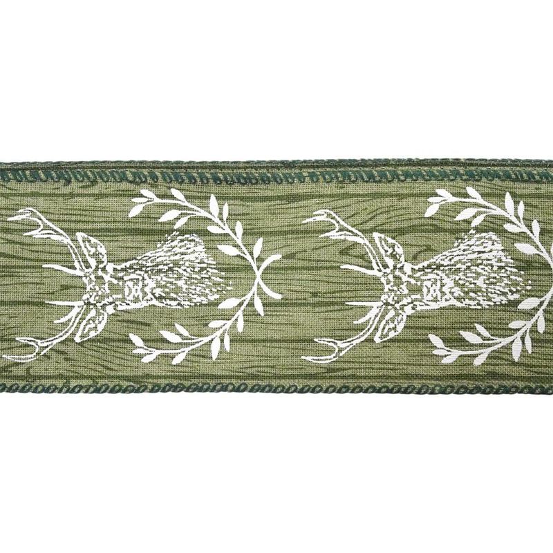 Listón Verde Reno Blanco