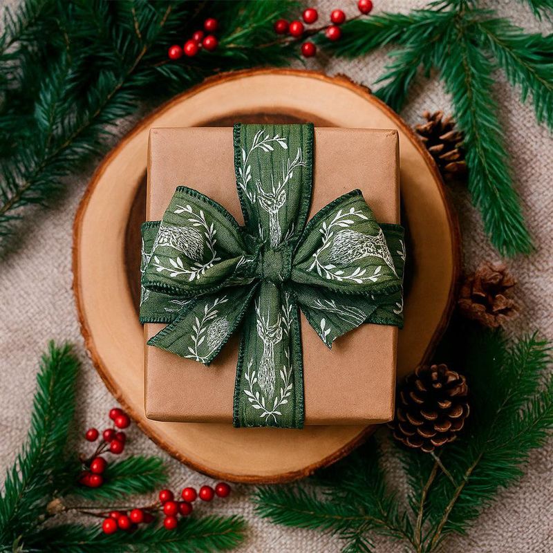 Listón Verde Reno Blanco