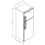 Refrigerador Top Mount 9 Pies³ Acero Inoxidable