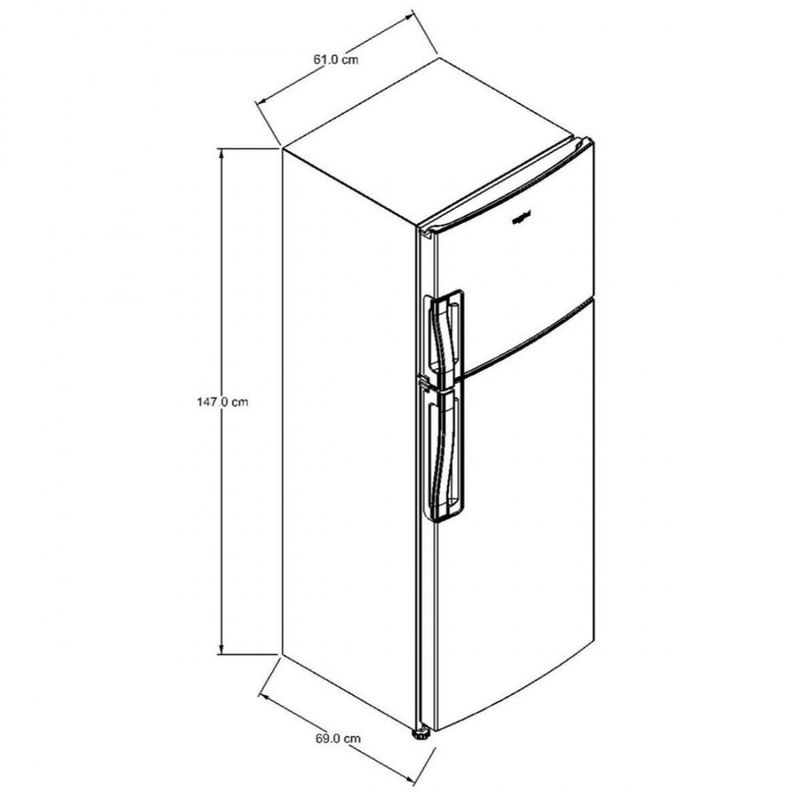 Refrigerador Top Mount 9 Pies³ Acero Inoxidable