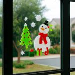 Adhesivos en Gel Navideños con Muñeco de Nieve