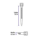 Cincho Plástico Estándar Negro Tensión 50 Lb de 12Plg 25 Unidades