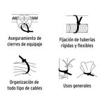 Cincho Plástico Estándar Negro Tensión 50 Lb de 12Plg 25 Unidades