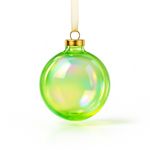 Esfera Navideña Verde Tornasol