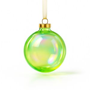 Esfera Navideña Verde Tornasol