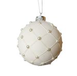 Esfera Blanca con Diseño de Perlas
