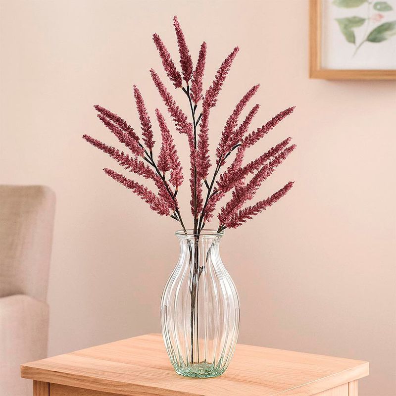 Rama de Espiga Decorativa Rosada