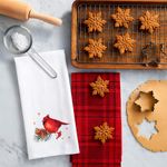 Set de 2 Toallas Rojas Diseño Navideño