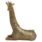 Escultura Decorativa Jirafa Dorada 19Cm