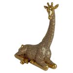 Escultura Decorativa Jirafa Dorada 19Cm