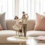 Escultura Decorativa Familia con Dos Niños