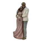 Figura Decorativa Familia Esperando Bebé 24Cm