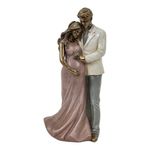 Figura Decorativa Familia Esperando Bebé 24Cm