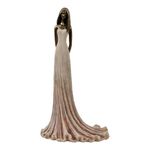 Escultura Decorativa Dama con Vestido Largo 45Cm
