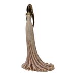 Escultura Decorativa Dama con Vestido Largo 45Cm