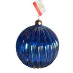 Esfera Navideña Azul Tornasol con Relieve